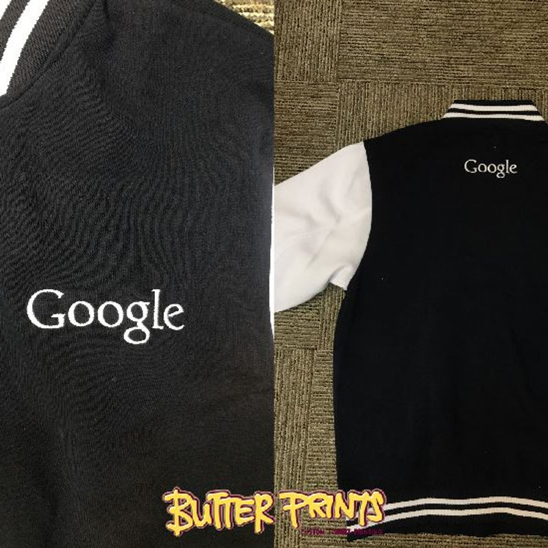 Google varsity jacket with embroidered crest